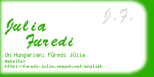 julia furedi business card