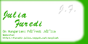 julia furedi business card